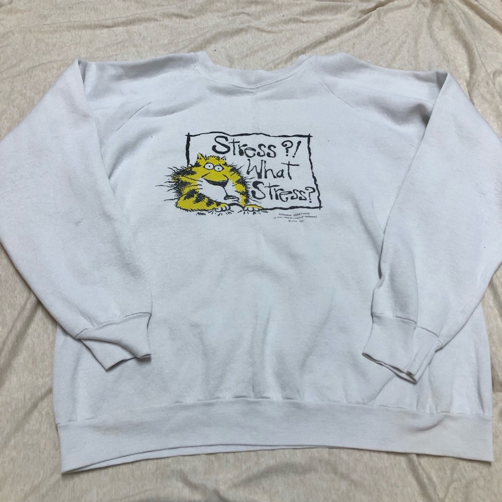 Vintage Y2K Hallmark Shoebox Sweatshirt Funny Meme Made in USA Size Large